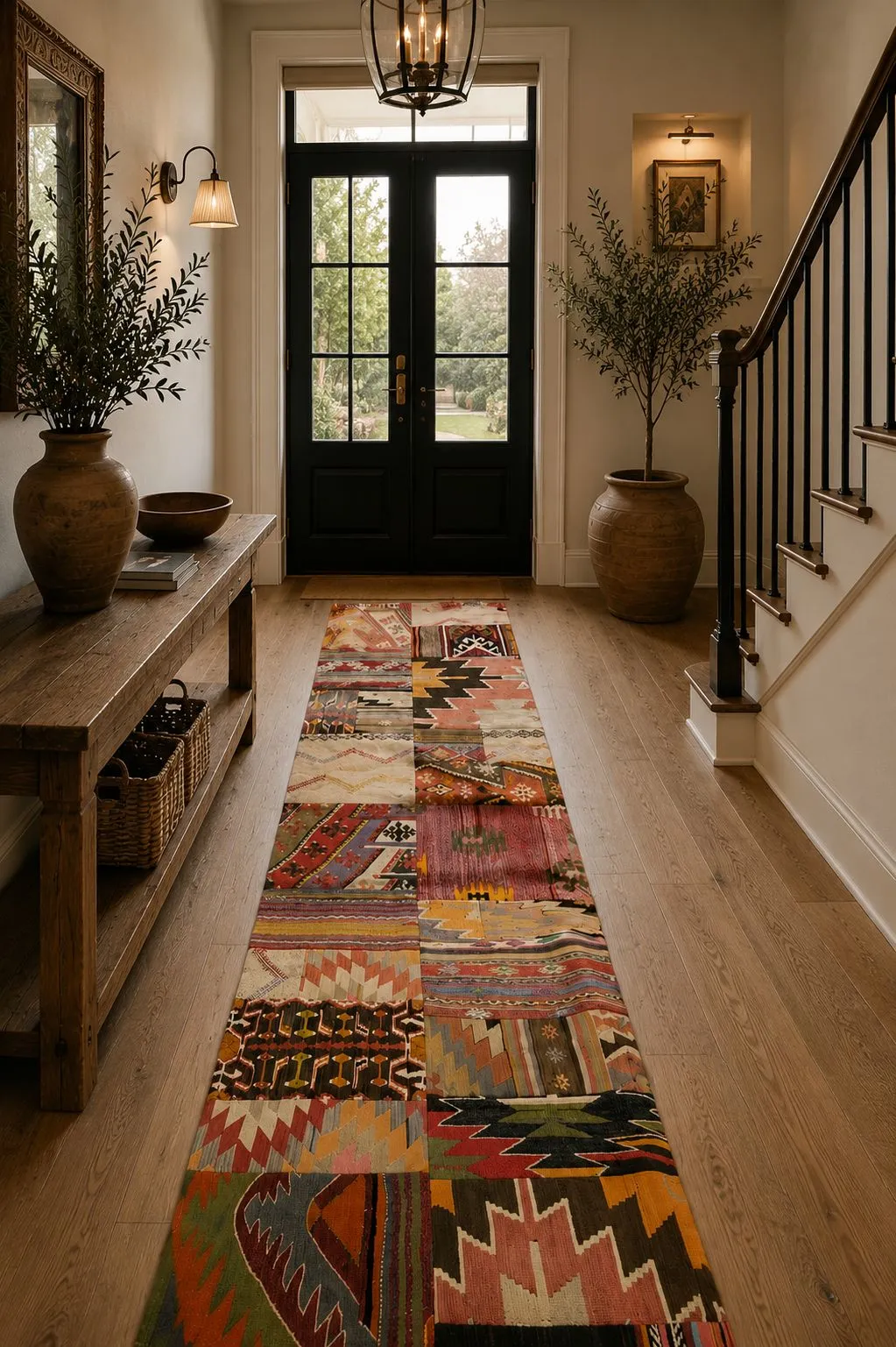 Handmade Vintage Patchwork Kilim Runner – Made in Türkiye