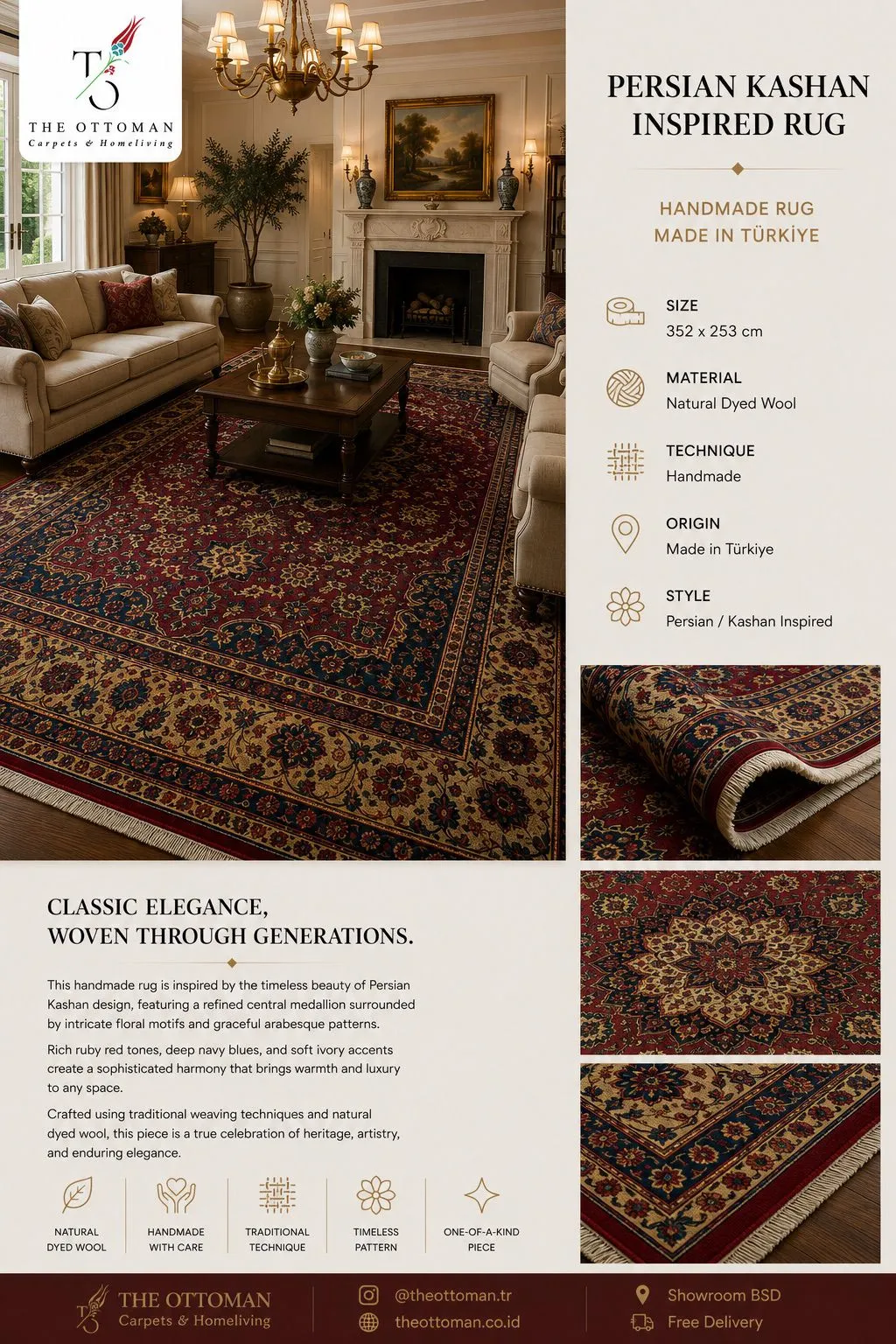 Kashan Handmade Rug