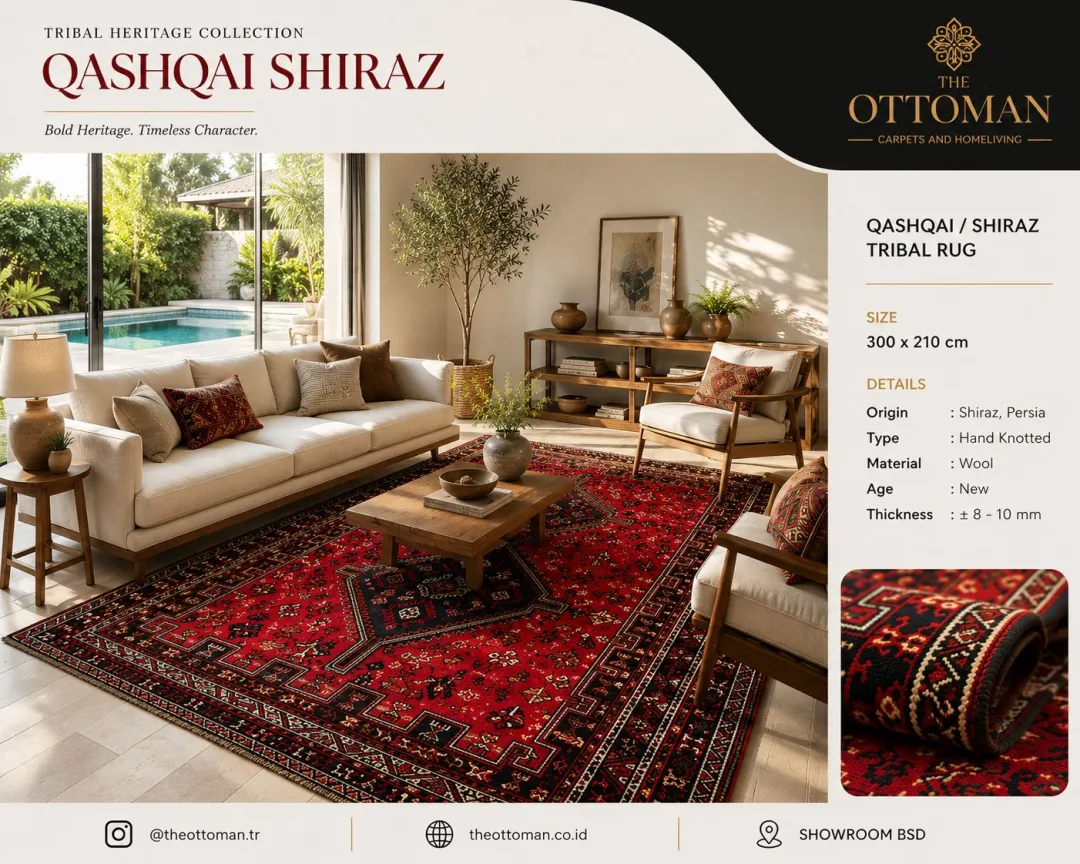 Shiraz Handmade Rug 90 Years Old