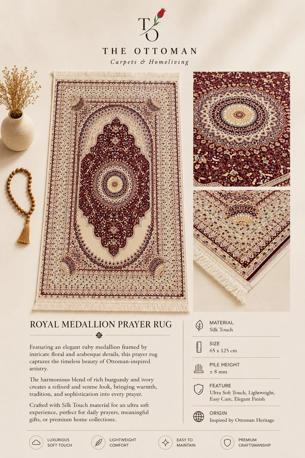 OTTOMAN ROYALE PRAYER RUG