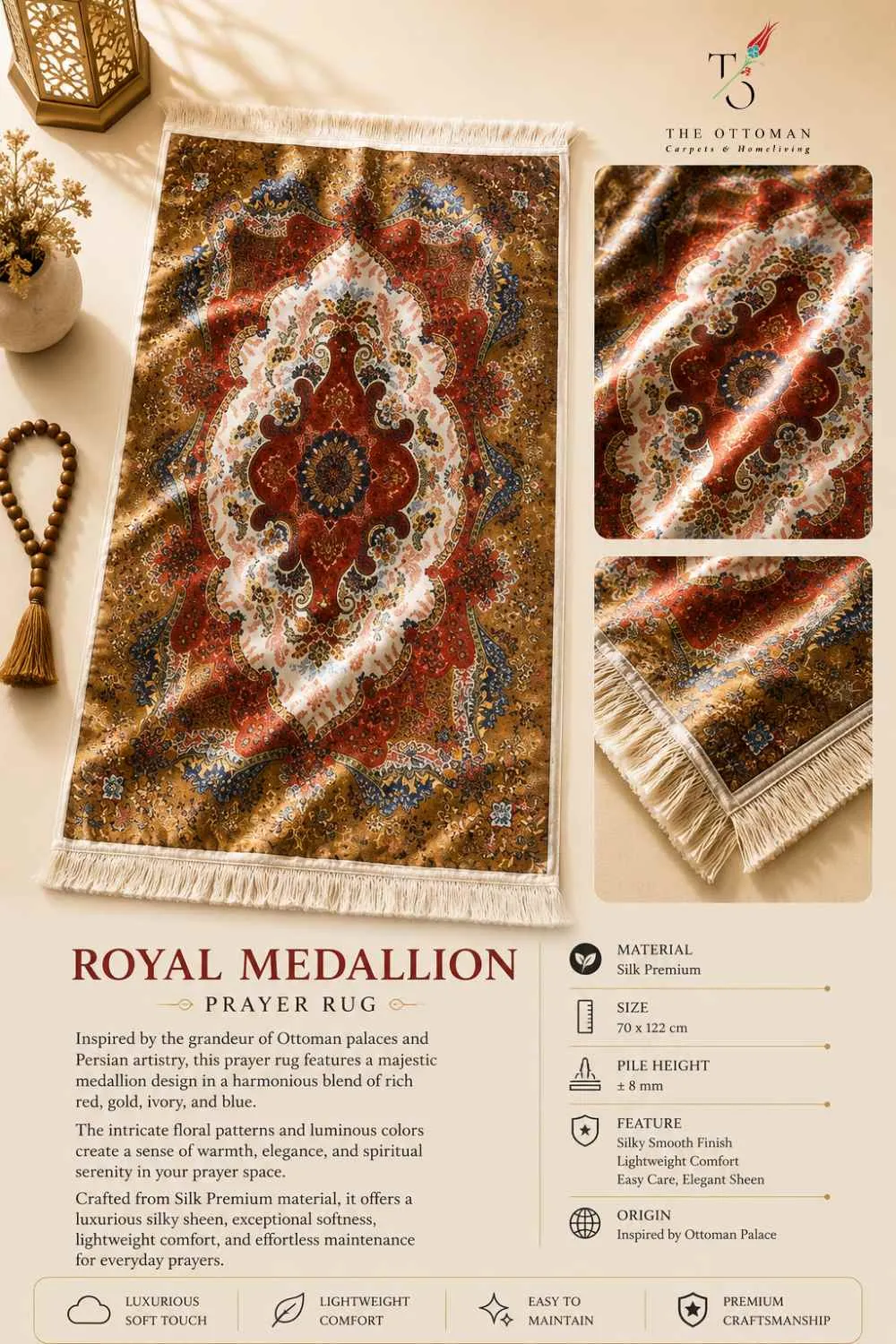 Royal Medallion Prayer Rug