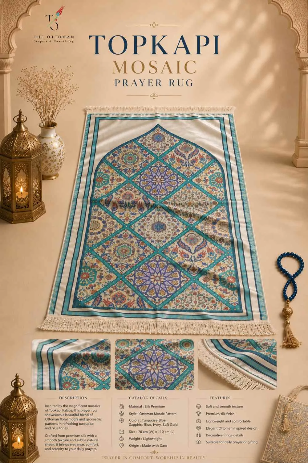 Topkapi Mosaic Prayer Rug