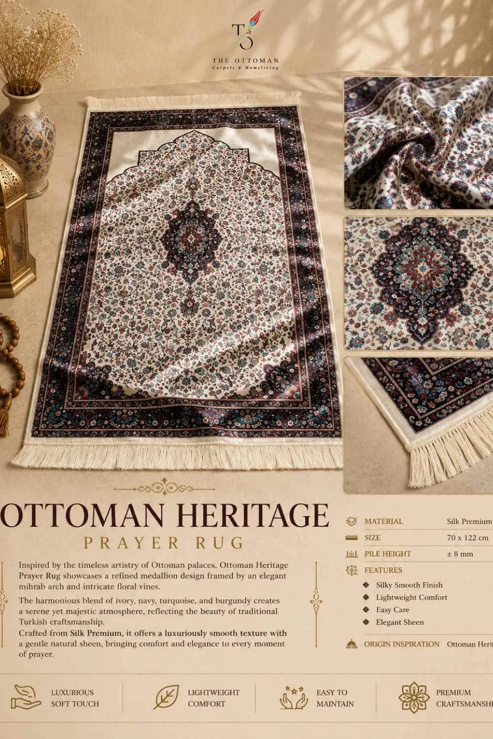 IZNIK HERITAGE PRAYER RUG