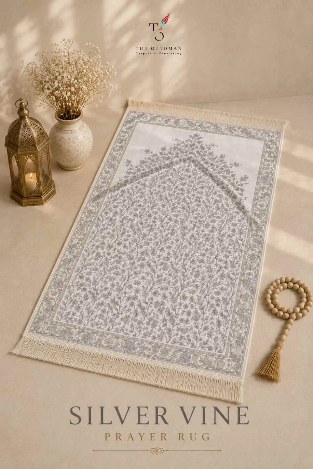 Silver Vine Prayer Rug