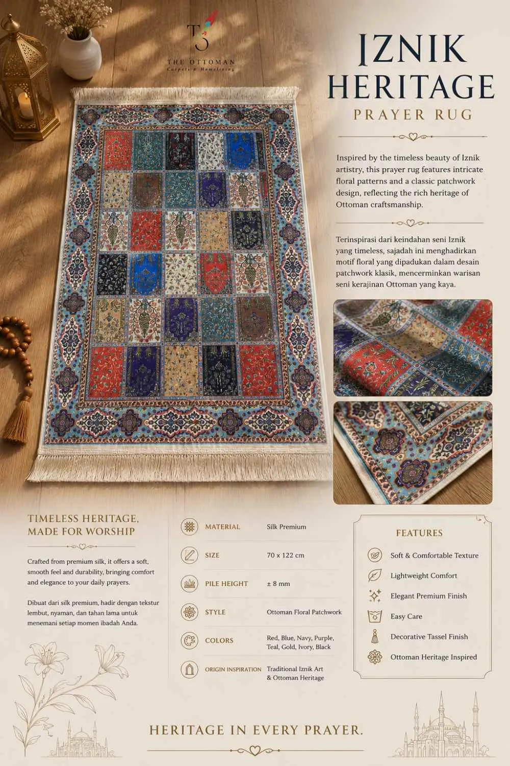Ottoman Patchwork Prayer Rug