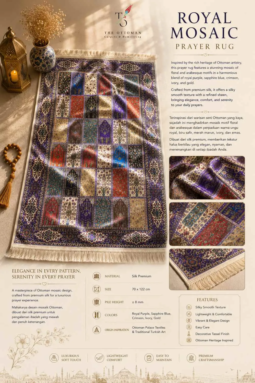 ROYAL MOSAIC PRAYER RUG