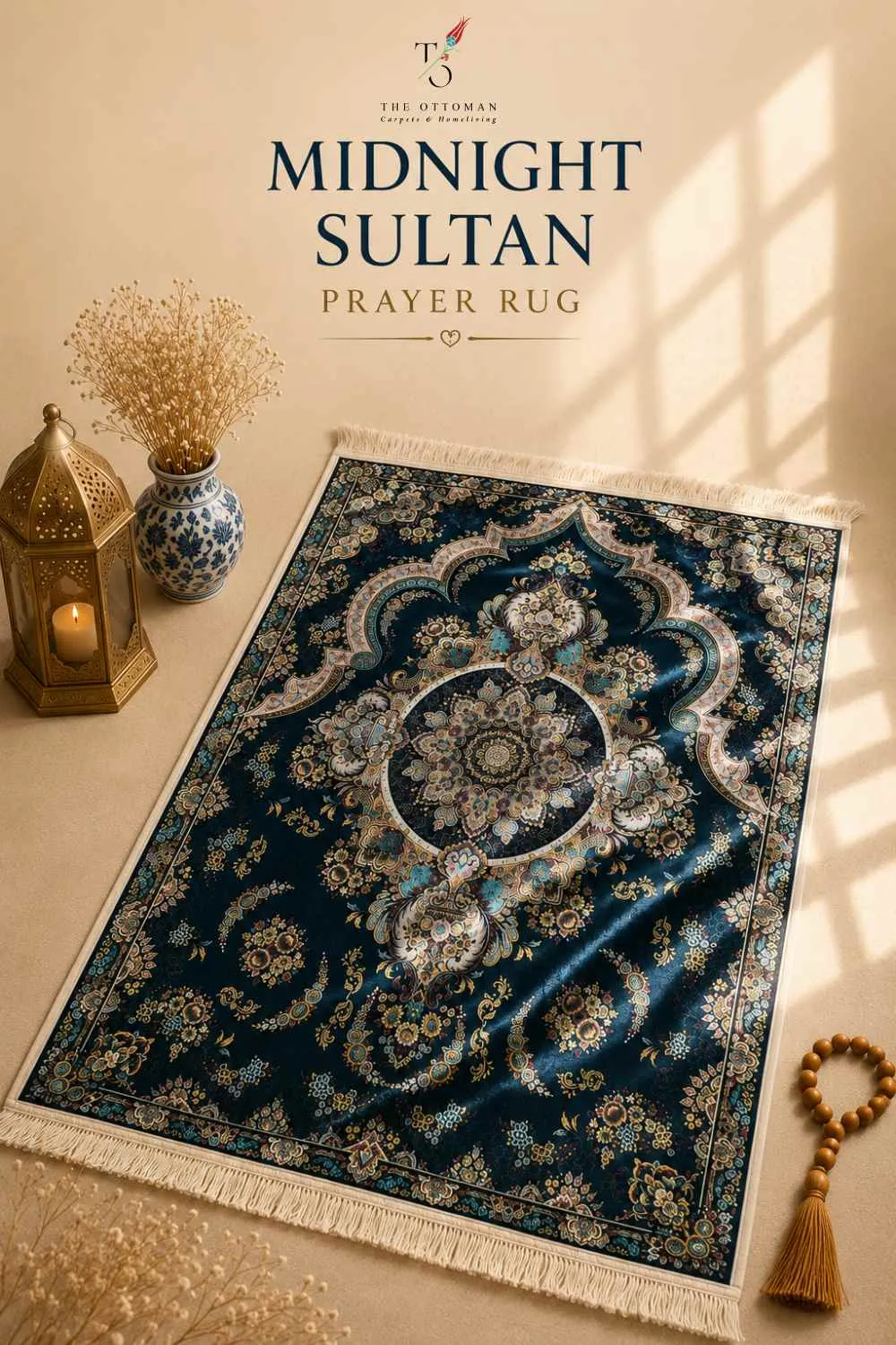 MIDNIGHT SULTAN PRAYER RUG