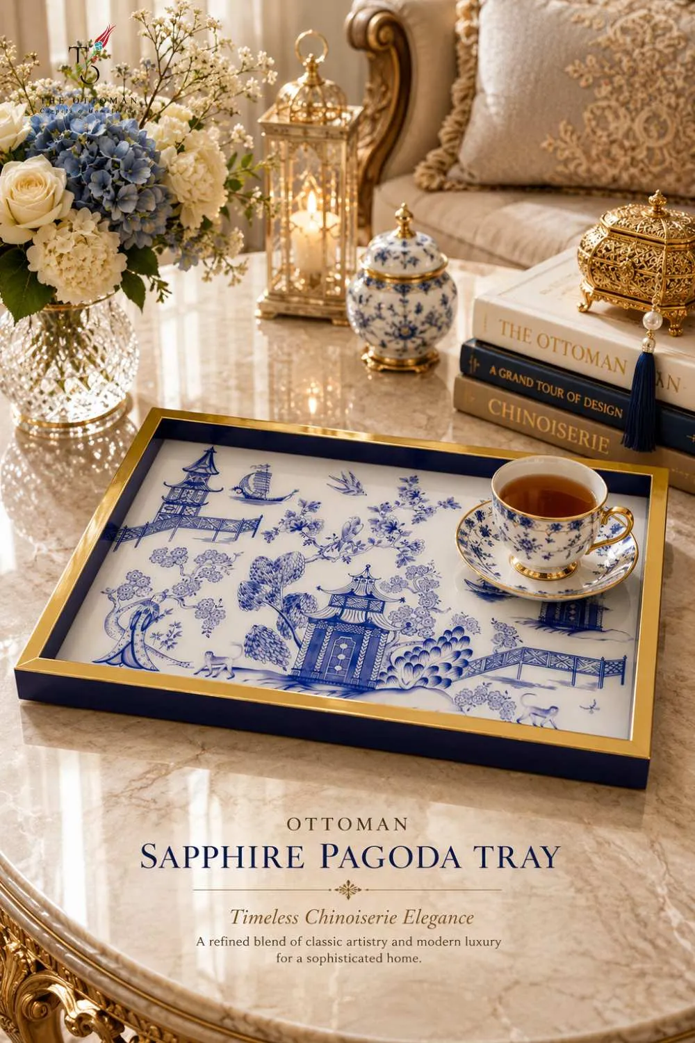 Ottoman Sapphire Pagoda Tray