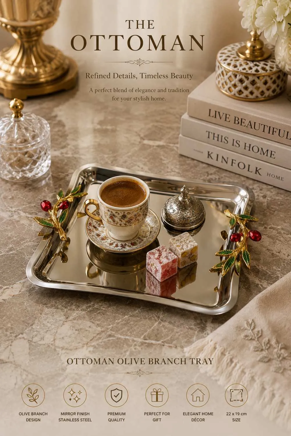 Ottoman Olive Branch Serving Tray